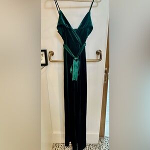 Elegant Green Velvet style romper